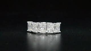 2.60ct Total 5 Stone Natural Radiant Cut Diamond Band - GIA Certified