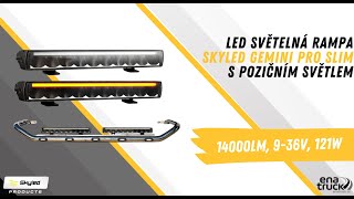 LED rampa Skyled GEMINI PRO Slim s DRL 516 mm, s pozičním světlem, 9-36 V, 121/101 W, 14000lm