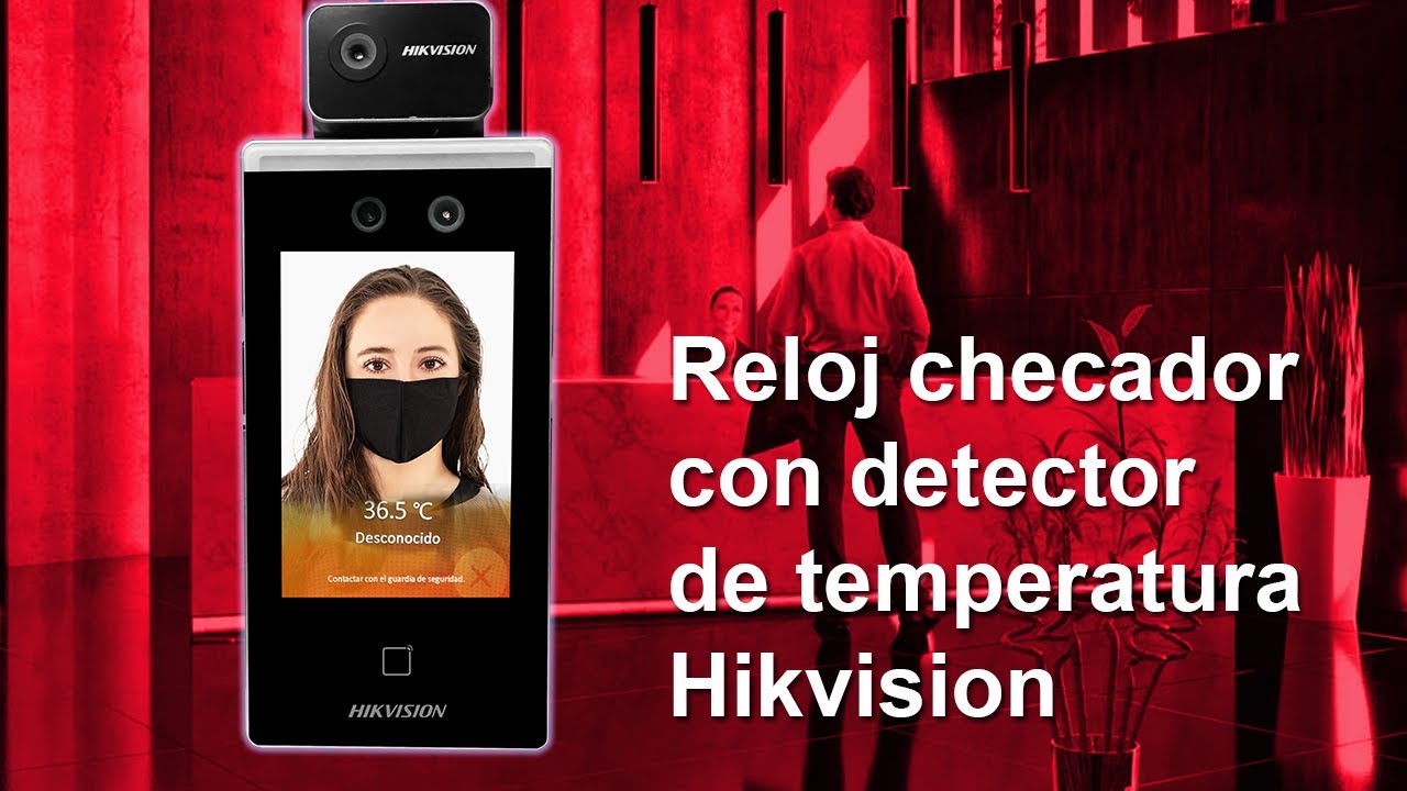 Reloj checador facial con lectura de temperatura de 7 pulgadas
