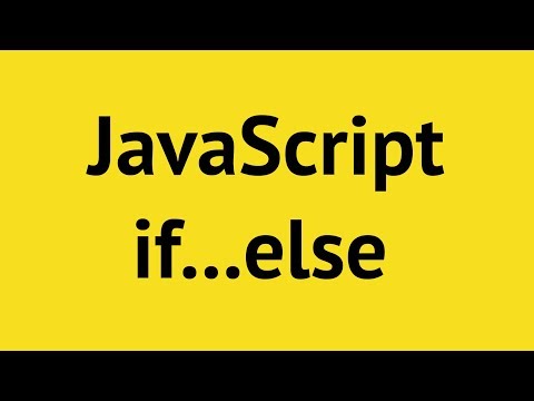 JavaScript if else (tutorial)