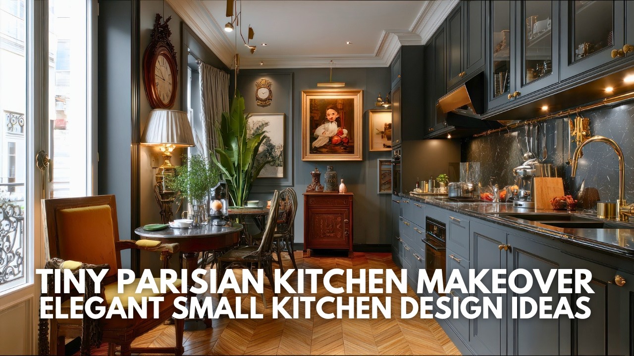 Tiny Parisian Kitchen Makeover | Elegant Small Kitchen Design Ideas