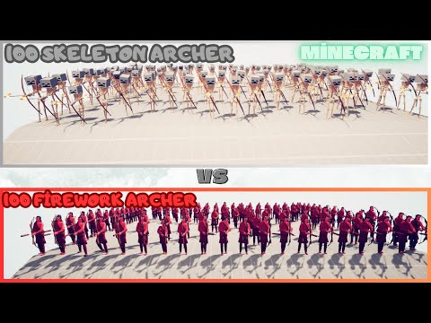 100 FİREWORK ARCHER vs 100x SKELETON ARCHER l MİNECRAFT l TABS l Totally Accurate Battle Simulator