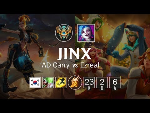 Jinx ADC vs Ezreal - KR Challenger Patch 8.24
