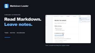 Markdown Leader: Read & Review Markdown in Chrome
