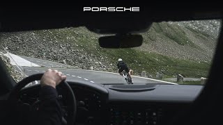 Porsche Cycling up the Grossglockner mountain pass Rick Zabel