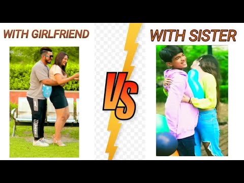 With girlfriend & with sister 😱💙 Balloon 🎈 blast prank video | Desi Sele | #ballon_prank #trending