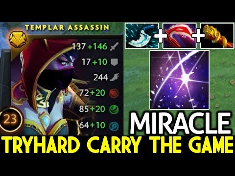 Miracle- [Templar Assassin] Try Hard Carry The Game 1v9 7.21 Dota 2