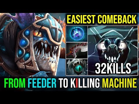 ComeBack From a Hard Lane [Slark] Monster GODLIKE 32Kills Epic Plays | Dota 2 FullGame