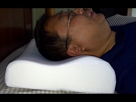 Foam pillow with cooling gel for comfortable neck support