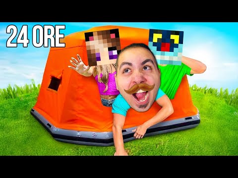 CAMPEGGIO in TENDA nella foresta CON I MIEI AMICI per 24 ORE!