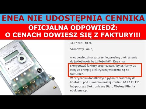 ENEA odmawia podania cen prądu, sama nie zna ceny?