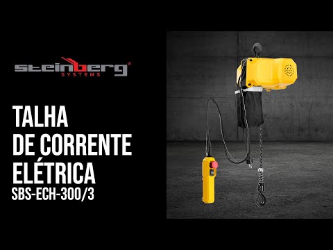 vídeo - Talha de corrente elétrica - 300 kg - 3 m