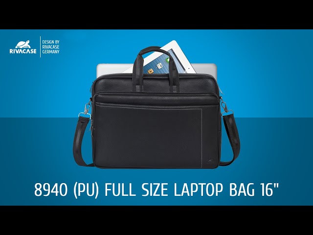 Vidéo teaser pour 8940 (PU) black full size Laptop bag 16"