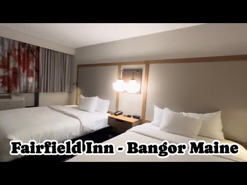 WHERE TO STAY FOR CHEAP | FAIRFIELD INN BY MARRIOTT BANGOR ROOM TOUR | BANGOR ME | 4K