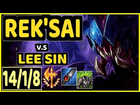TYNX (REK'SAI) vs LEE SIN - 14/1/8 KDA JUNGLE CHALLENGER GAMEPLAY - EUW