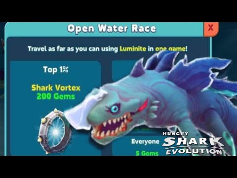 Open Water Race ! Luminite Narrallyclyus New Live Event - Hungry Shark Evolution