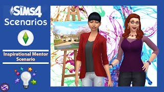 Sims 4 Scenario #11 ~ Inspirational Mentor (Painting)