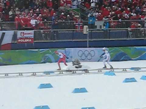 D Cologna finish of Men's 15 km skate race at the Olympics