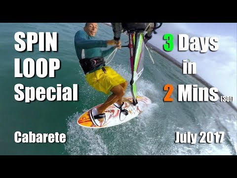 3 DAYS of windsurfing SPIN LOOP attempts in 2 MINUTES (30!)