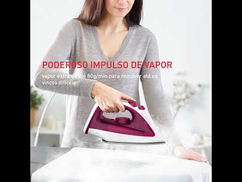 Video thumbnail of Ferro a Vapor Arno Essentialgliss com Base Antiaderente FMQ 220V