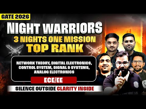 GATE 2026 | Network, Control, Signal, Digital & Analog Electronics | ECE, EE | Night Warriors Series