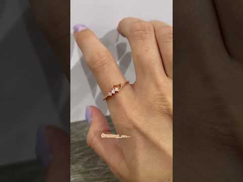 Подарок девушке кольцо "Искры любви в сердце" с цирконами медзолото 18К в бархатной коробочке - фото 1 - id-p1984598431