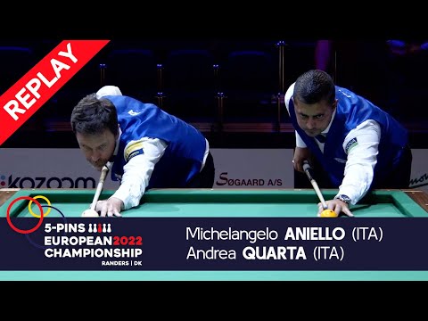 5-Pin European Championship Randers 2022 Quarter Final Quarta (ITA) vs Aniello (ITA)