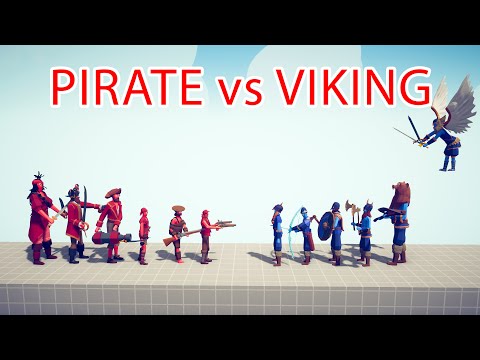 PIRATE Team vs VIKING Team - Totally Accurate Battle Simulator TABS
