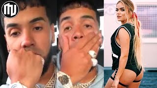 ¡FLECHADO! Anuel se le paró el corazón con esta foto de Karol G | Arcangel se desahoga en live