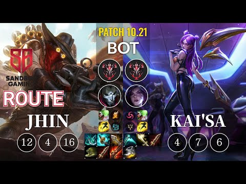 SB Route Jhin vs Kai'Sa Bot - KR Patch 10.21