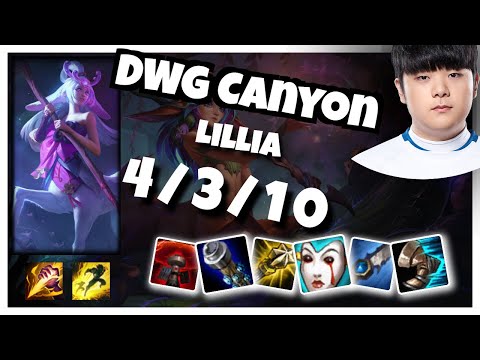 DWG Canyon Lillia JUNGLE (4/3/10) vs NIDALEE Gameplay Replay - Patch 10.18