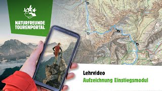 Onlineschulung Naturfreunde Tourenportal - Einstiegsmodul