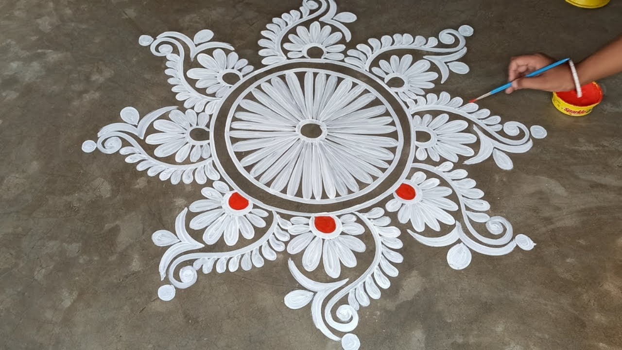 New style alpana rangoli design by 