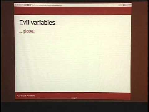 Marty Pauley - Perl Worst Practices