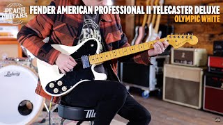 Video thumbnail for No Talking...Just Tones | Fender American Professional II Telecaster Deluxe Olympic White Maple by Peach Guitars