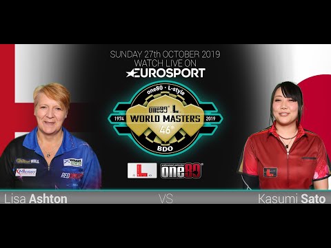 Kasumi Sato (佐藤かす美) vs Lisa Ashton  - One80 L-Style World Masters (2019) Semi Final