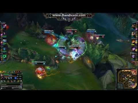 Challenger Thresh+Yasuo 2v5 EUW