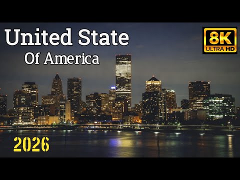 Flying over American Cities 8K Ultra HD Drone Video