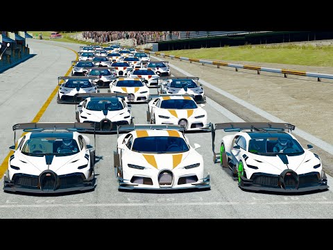 Bugatti Divo GTR Concept vs Bugatti Chiron GTR Concept - Drag Race 20 KM