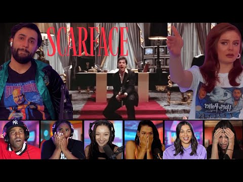 TOP "SAY HELLO TO MY LITTLE FRIEND" FINAL SHOOTOUT REACTIONS! SCARFACE (1983) MOVIE REACTION MASHUP!