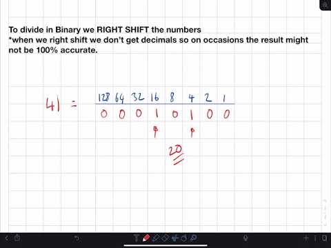 How to Divide in Binary using Right Shift
