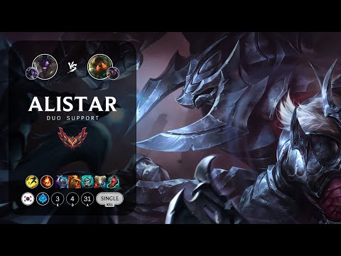 Alistar Support vs Nautilus - KR Grandmaster Patch 13.13