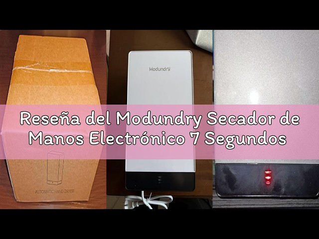 Vídeo relacionado con modunful Secamanos Automático Secamanos De Pared Con Luz Piloto, Secado Con Viento Frío Y Caliente, Comercial Clásico Compacto 220V 2000W Blanco