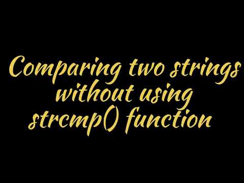 C Language Comparing Two Strings Without Using Strcmp Function Codelearning
