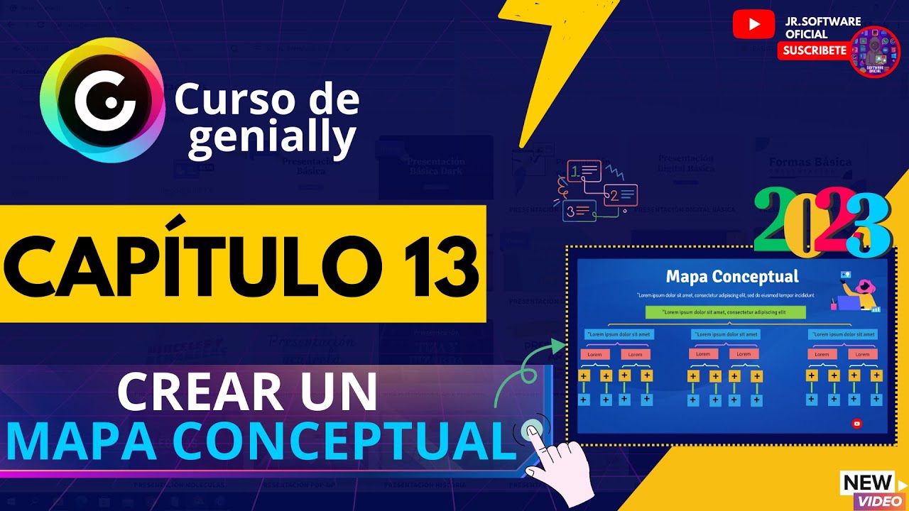 🟦Curso De Genially - Capítulo 13-  Crear un #Mapa Conceptual Educativo en Genially- 2023🥇🥇