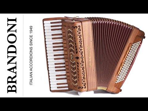 Brandoni Mod  148 W Kingline Mahagoni Gold Edition Akkordeon/Accordion Klangprobe