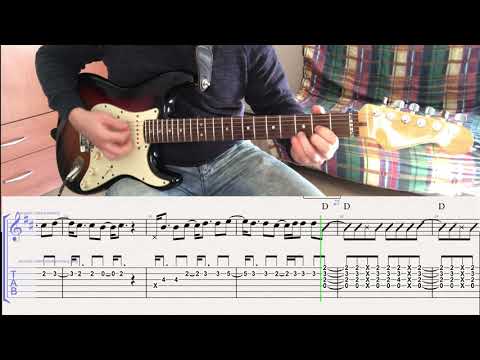 Creedence Clearwater Revival -  Proud Mary GUITAR COVER + PLAY ALONG TAB + SCORE