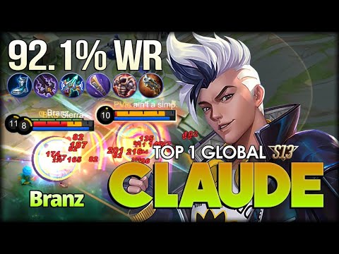 Stop Me? Keep Trying! Bad Bro 92.1% by Branz Top 1 Global Claude - Mobile Legends: Bang Bang