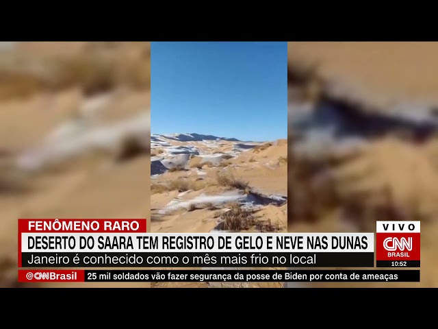 Deserto do Saara tem registro de gelo e neve nas dunas em fenômeno raro
