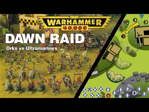 Ultramarines vs Orks, but told like a battle report in the 90's...